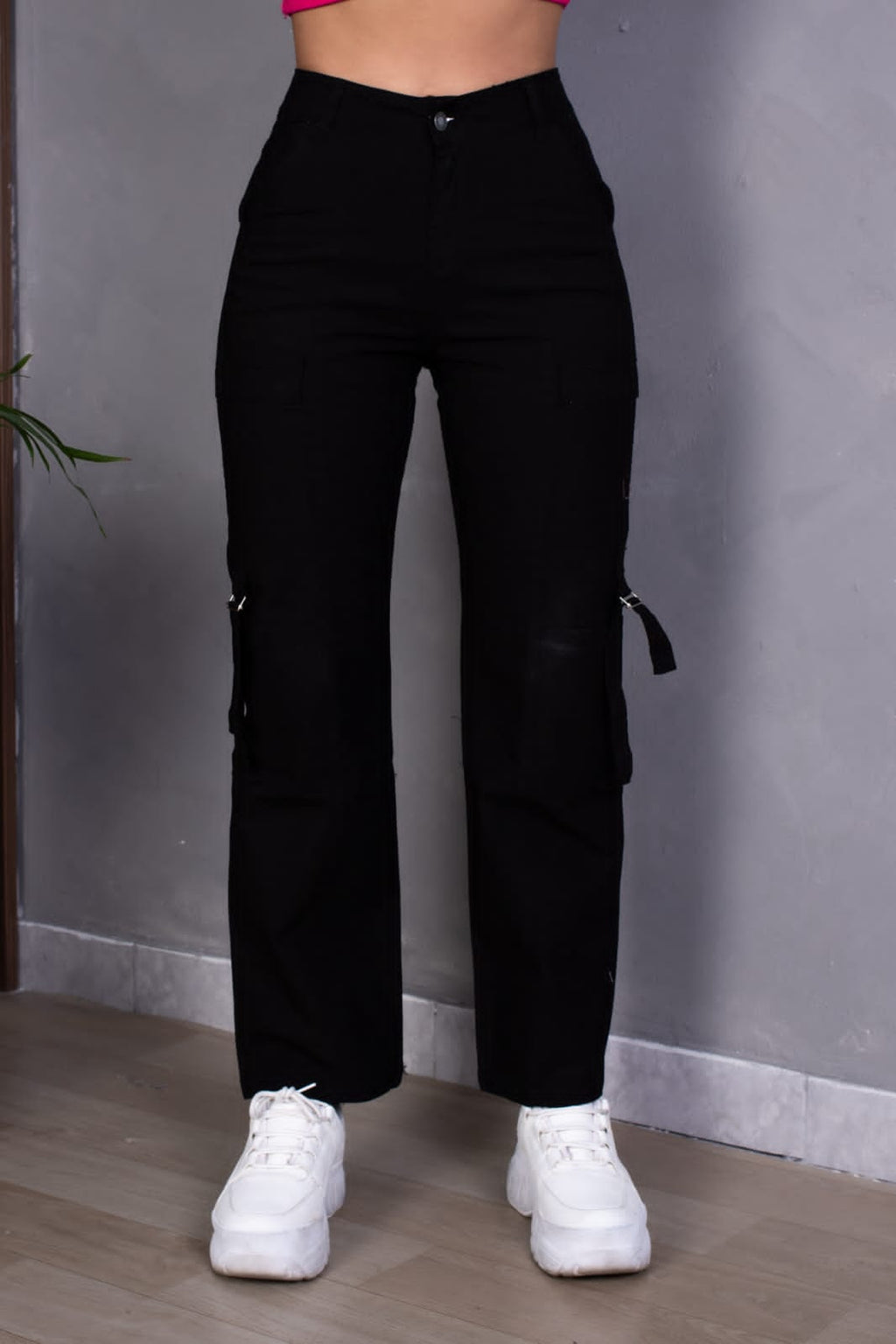 PANTALON BAGGY CARGO TAFETA MUJER