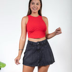 FALDA SHORT PLIZADA
