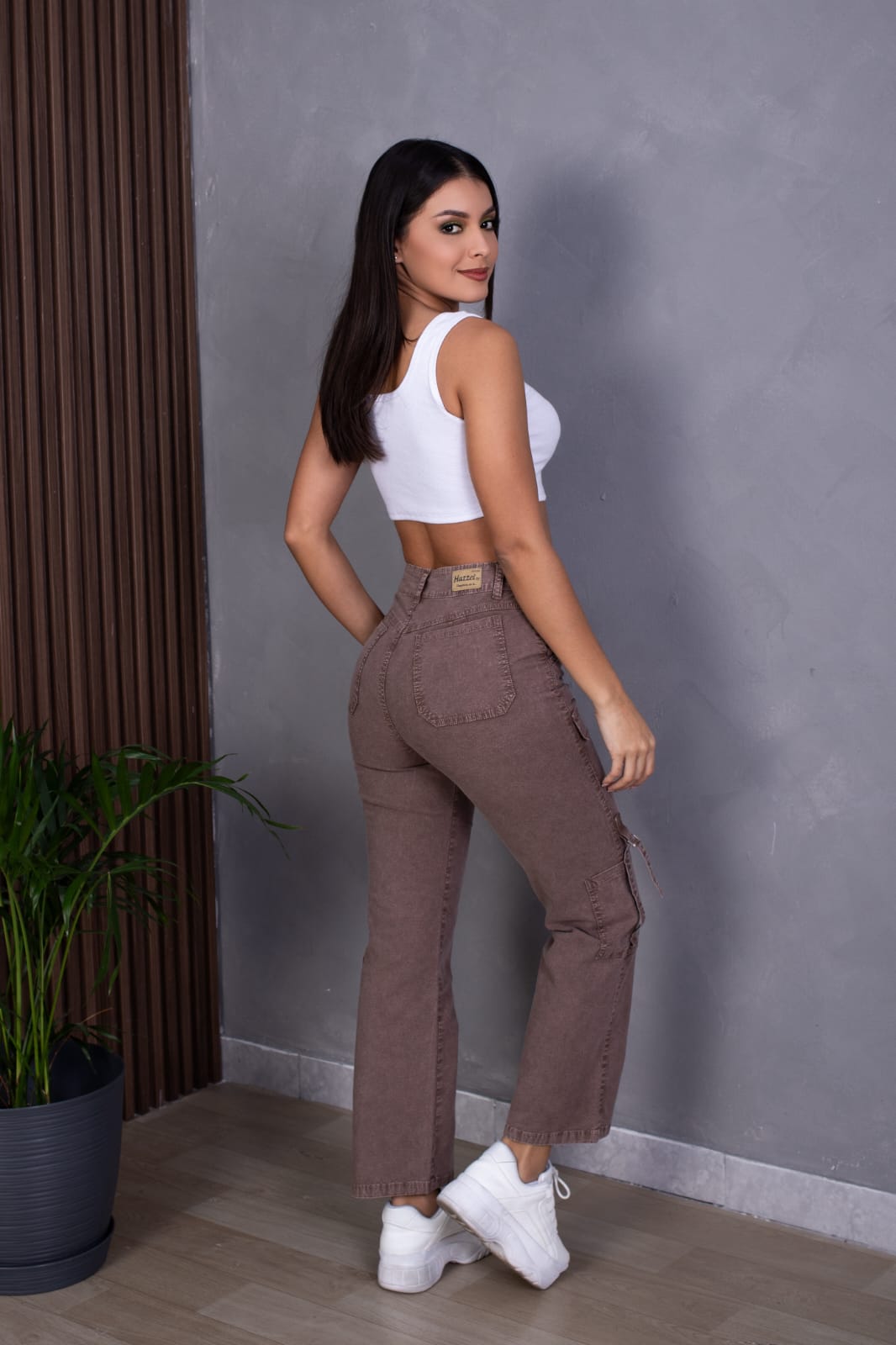 PANTALON BAGGY CARGO TAFETA MUJER