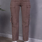 PANTALON BAGGY CARGO TAFETA MUJER