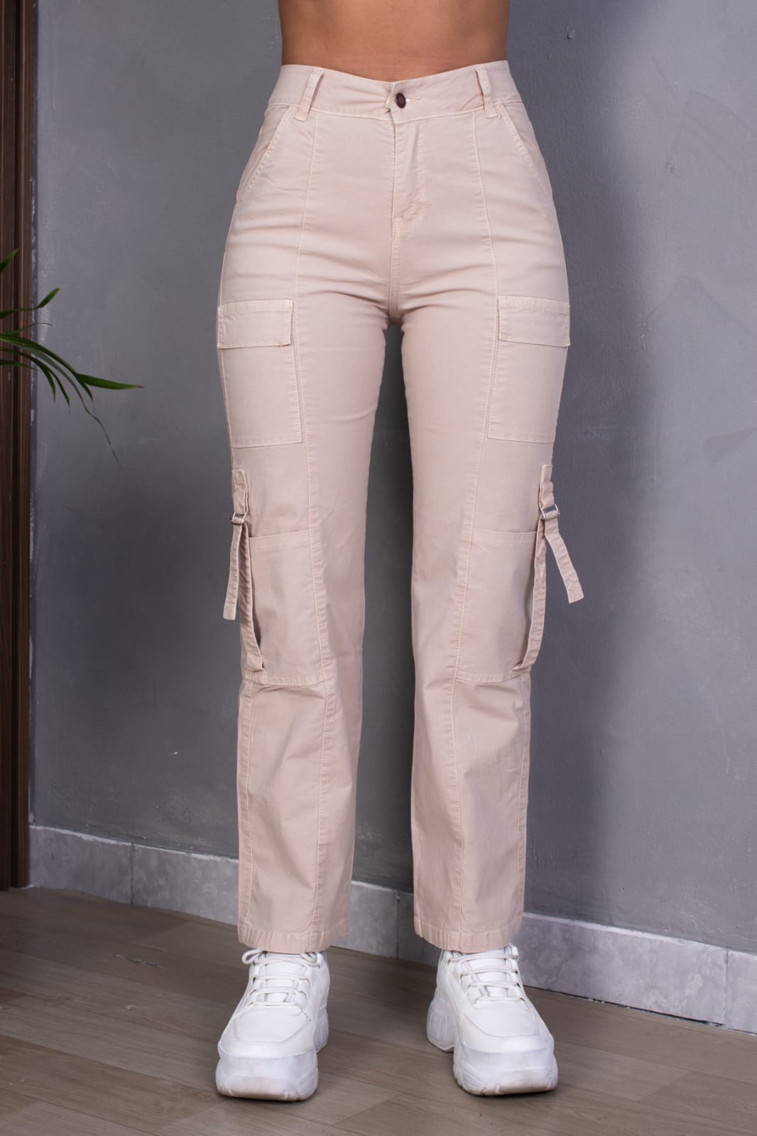 PANTALON BAGGY CARGO TAFETA MUJER