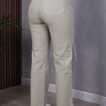 PANTALON BAGGY CARGO TAFETA MUJER