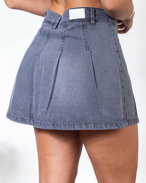 FALDA SHORT PLIZADA
