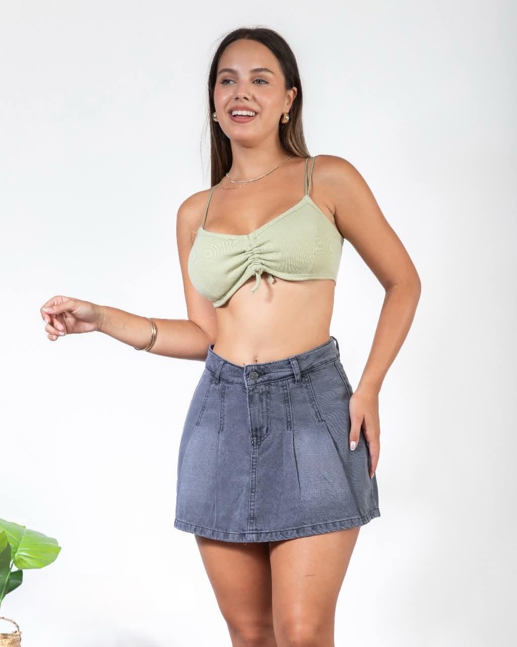 FALDA SHORT PLIZADA